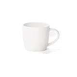 Kaffeetassen, Keramik-Porzellan-Kaffeetassen – 15-Unzen-Tassen mit Henkel für heiße oder kalte Getränke wie Kakao, Milch, Tee oder Wasser – glatte Keramik mit modernem Design (Farbe: Rot) (Gold)