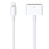 [Apple MFi-zertifiziert] Lightning-auf-30-poliger Adapter für iPhone, 8-polig auf 30-polig, Lade- und Datenübertragungs-Konverter, kompatibel mit iPhone 13, 12, iPod, keine Audio-Unterstützung (weiß)