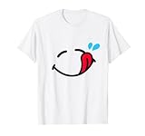 Smiley Face Lecken Emoticon Shirt Lustig Männer Frauen Kinder T-S