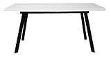 Esstisch Big System (ausziehbar) in schwarz matt/weiß matt Lack