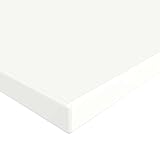 MySpiegel.de Tischplatte Holz Zuschnitt nach Maß Beschichtete Holzdekorplatte Weiß in 25mm Stärke (120 x 70 cm, Weiß)