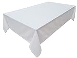 Hochwertige Tischdecke Tischwäsche aus 100% Baumwolle Kollektion Konzept, Farbe & Größe wählbar (Tischdecke - 40x40cm, Weiß)