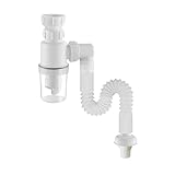 Baseboard Pads Replacement Universal Sink Drain Pipe Kit Sink Drains Siphon Bottle Universal Drain Kit For Bathroom Sinks White Carpet Cleaning Compatible with Machine for Home (A, One Size)