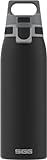 SIGG - Edelstahl Trinkflasche - Shield ONE Black - Für Kohlensäurehaltige Getränke Geeignet - Auslaufsicher - Federleicht - BPA-frei - Schwarz - 0,75L