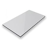 Aluverbund 24 Aluverbundplatte, Aluminium Platte, 3mm dick, Silber-Metallic/RAL9006, 30x60