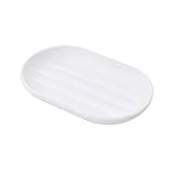 Umbra Touch Seifenschale, ovale Seifenablage mit Soft Touch Finish für Badezimmer und Küche, Weiß, 14 x 9 x 2