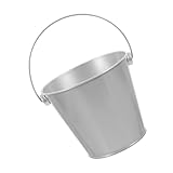 Angoily Mini Eimer Eiskübel Blumenkübel Süßigkeitenkübel Erntedankkübel Metalleimer Verzinkter Eimer Metalleimer Für Partys Metalldose Verzinkter Metalleimer Weißblech Silb