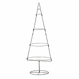 Deko Aufsteller für Zierschmuck - 111 cm / 4 Ebenen - Deko Weihnachtsbaum Tanne braun Tannenbaum für Weihnachtskug