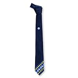 FC Internazionale Milano S.p.A. Inter Krawatte, blau, mit Logo des Inter, weihnachtliches Muster, Elegance Nerazzurra, offizielles Produkt von Inter, blau, Einheitsgröß