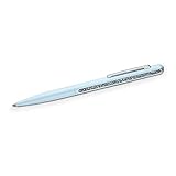 Swarovski Crystal Shimmer Kugelschreiber, Hellblauer, Verchromter Stift mit Edlen Swarovsk