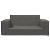 [Produkt: Finlon Sofa 2-Sitzer Anthrazit Softüsch-Sofa Couch 2-Sitzer-Sofa für Anthrazitüschsofa Soft-Sofa für.]