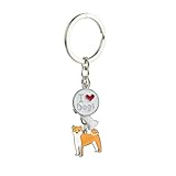 JAWSEU Creative Pet Keychain Animal Portrait Pendant Decoration Blessing Memorial Gift Collection for School Bag Backpack Mobile Phone Type 4