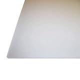 B&T Metall PMMA Acrylglas Opal Weiß glatt 4,0 mm stark Milchglas Lichtdurchlässigkeit 78% UV beständig beidseitig foliert im Zuschnitt Größe 50 x 100 cm (500 x 1000 mm)