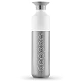 Dopper Steel Silber Trinkflasche 490ml - Edelstahl Wasserflasche - BPA freie Wasserflasche, 18/8 Edelstahl, Auslaufsicher - Sportflasche für Sport, Outdoor & Bü