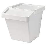 Ikea SORTERA Abfallsortierbehälter mit Deckel, [Weiß] (Weiß, 60 l)