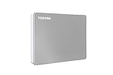 Toshiba Canvio Flex HDTX110XSCAA Externe Festplatte, USB-C, USB 3.0, für PC, Mac und Tablet, 1 TB, silberfarb