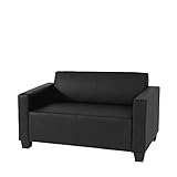 Mendler 2er Sofa Couch Lyon Loungesofa Kunstleder - schw