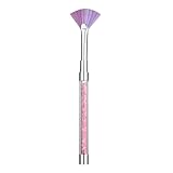 Poo4kark Fan Pen Pinsel Nagel Werkzeuge Gel Stift Pinsel Glitter Pulver Zeichenstift Acryl Werkzeug Kristall Nagel Pinsel (Pink, One Size)