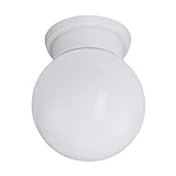 EGLO Deckenlampe Durelo, 1 flammige Deckenleuchte modern, Wohnzimmerlampe aus Kunststoff und Glas, Küchenlampe in Weiß, Flurlampe Decke mit E27 Fassung 94973