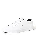 Tommy Hilfiger Herren Cupsole Sneaker Essential Leather Schuhe, Weiß (White), 42 EU