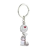 JAWSEU Creative Pet Keychain Animal Portrait Pendant Decoration Blessing Memorial Gift Collection for School Bag Backpack Mobile Phone Type 5