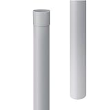 INEFA Fallrohr 100 cm, PVC DN 75, 1 Stück Grau Regenrohr Dachrinnenzubehör,einfache Steckmontage, Made in Germany