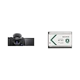 Sony Vlog-Kamera ZV-1 (Digitalkamera, 24-70mm, seitlich klappbares Selfie-Display für Vlogging & YouTube, 4K Video) + Zusatz Akk