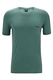 BOSS Herren TShirtRN Dynamic Slim-Fit T-Shirt aus funktionalem Stretch-Jersey Dunkelgrün L