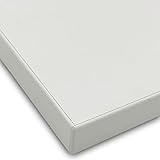 X57 Tischplatte 19mm Dekorplatte nach Maß Holzplatte melaminharzbeschichtet Spanplatte mit 2mm ABS Kante Umleimer (nach Maß, Weiß)