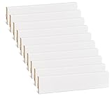 Vorteilspack 48 Meter Sockelleiste Mega – Weiß folierte MDF Fußbodenleiste KGM – Maße: 2400 x 16 x 58 mm – 20 Stück