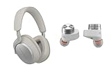 Bowers & Wilkins PX7 S2e Over-Ear-Kopfhörer mit Geräuschunterdrückung,Qualcomm sechs integriertes Mikrofon, Wolkengrau + Pi5 S2 kabellose True Wireless Noice Cancelling Kopfhörer mit B
