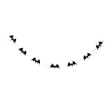 Amosfun 1Stk Fledermäuse Wandtattoo Aufkleber glitzernde Fledermausgirlande schwarzes Akzentdekor DIY 3D-Aufkleber Halloween-Girlande Flug Kranz Requisiten das Banner Dek