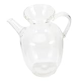 Zerodeko Milchkanne Teekrug aus Glas Eistee-Krug Getränkebehälter kaffeekanne Vasenglas tragbarer Wasserkocher Milchkrug zum Frühstück küche wasserhalter kaltes Wasser C