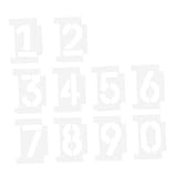Lurrose 2 Sätze Hohle Zahlen Adressschablonen-kit Alphabet-schablonen Wiederverwendbare Nummernschablonen Schablonen Zum Malen Von Zahlen Brief Weiß Aushöhlen Schmücken Das H