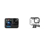 GoPro HERO12 Black – wasserdichte Action-Kamera mit 5,3K60 Ultra HD-Video, 27 MP Fotos, HDR, 1/1,9-Zoll-Bildsensor, Live-Streaming, Webcam, Stabilisierung & Schutzg