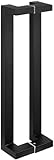 HACSYP Vordertürgriff, moderner Glastürgriff, Türgriff aus Edelstahl, gewerblicher Push-Pull-Türgriff, Scheunentorgriff, for Buchhandlung, Büro, Café (Color : Black, Size : 80cm/31.5in)