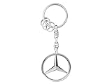 Mercedes-Benz Collection Schlüsselanhänger Brüssel | Schlüsselanhänger aus Zinkdruckguss mit Mehreren Minispaltring