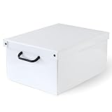 Lavatelli Aufbewahrungsbox aus Karton, Geschenkbox aus pappe mit deckel 32x42x21cm WEISS, MITTEL, 1 Stück Box aufbewahrung mit deckel für Kleidung, für Garderobe, für vakuumbeulteln Geschenk