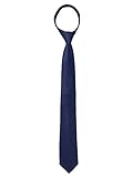 Allegra K Herren Vorgebundene feine verstellbare Reißverschluss Streifen Tie Krawatte Navy Blau One S