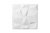 Nord Plus - Wandpaneele aus Styropor 3D Paneele für Decke Dekor Wandverkleidung Paneele (Weißer Diamant, 12)