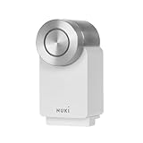 Nuki Smart Lock Pro (4. Generation), smartes Türschloss mit WLAN und Matter für Fernzugriff, elektronisches Türschloss macht das Smartphone zum Schlüssel, mit Akku Power Pack, weiß