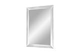 Flex 35 - Wandspiegel 30x40 cm mit Rahmen (Alu gebürstet), Spiegel nach Maß mit 35 mm breiter MDF-Holzleiste - Maßgefertigter Spiegelrahmen inkl. Spiegel und Stabiler Rückwand mit Aufhäng
