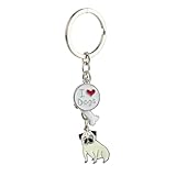 JAWSEU Creative Pet Keychain Animal Portrait Pendant Decoration Blessing Memorial Gift Collection for School Bag Backpack Mobile Phone Type 2