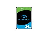 Seagate Skyhawk AI 24TB interne Festplatte HDD, Video bis zu 64 Kameras, 3.5 Zoll, 256 MB Cache, SATA 6 GB/S, Silber, FFP, inkl. 3 Jahre Rescue Service, Modellnr.: ST24000VE002