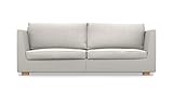 COMFORTLY 3,5-Sitzer-Sofa-Schonbezug, handgefertigt, kompatibel mit Stockholm-Couch (Leinen-Mischungen, Leinen)