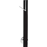 Kare Design Wanduhr Pendulum, Schwarz/Silber, Wanduhr, Uhr, Aluminium Gehäuse/Zeiger, Quarzuhrwerk, 65x6x6 cm (H/B/T)