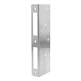 FEPS Lock Universal Reparaturschließblech FE-RS001 für Zimmertüren Schließblech Edelstahl gebürstet Winkelschließblech rechts/links verwendb