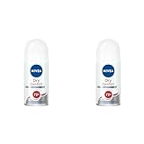 NIVEA Dry Comfort Deo Roll-On (50 ml), zuverlässiges Anti-Transpirant mit Mineralien für ein trockenes Hautgefühl, mit 72h Schutz und Dual-Active-Formel (Packung mit 2)