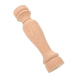HOMSFOU Möbelzubehör Beine Säule Unbemalt Geschnitzt Holzbein Zaunpfosten Möbel Liefern Beige Hö