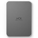 LaCie MOBILE DRIVE Secure 2TB tragbare externe Festplatte, 2.5 Zoll, Mac & PC, space grey, inkl. 2 Jahre Rescue Service, Modellnr.: STLR2000400